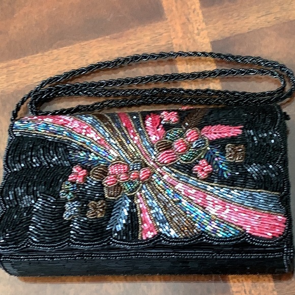 Beautiful Beaded Clutch Evening Bag Purse Handmade Colorful formal crossbody - Picture 11 of 11